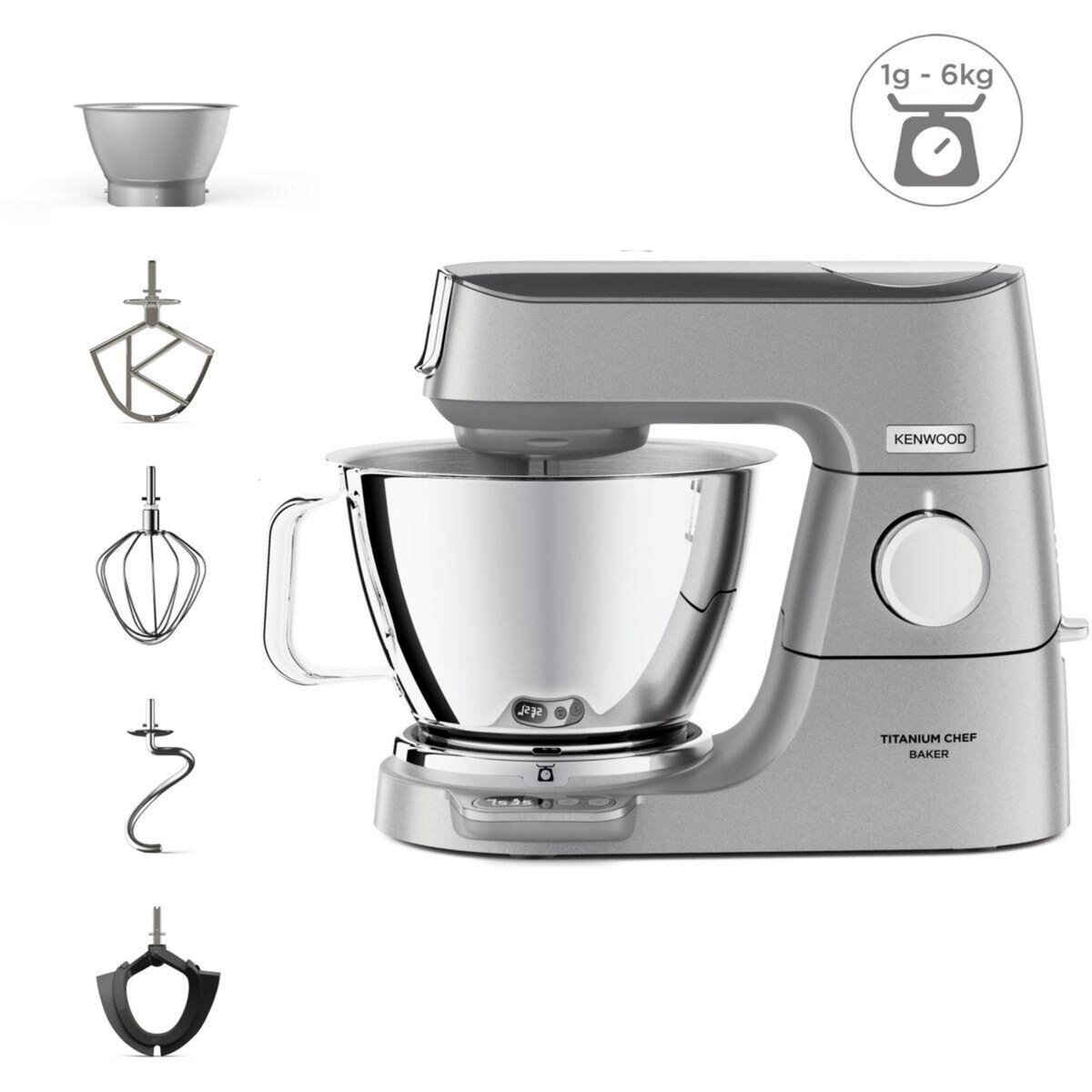 KENWOOD Robot pâtissier KVC85.009SI Titanium Chef Baker
