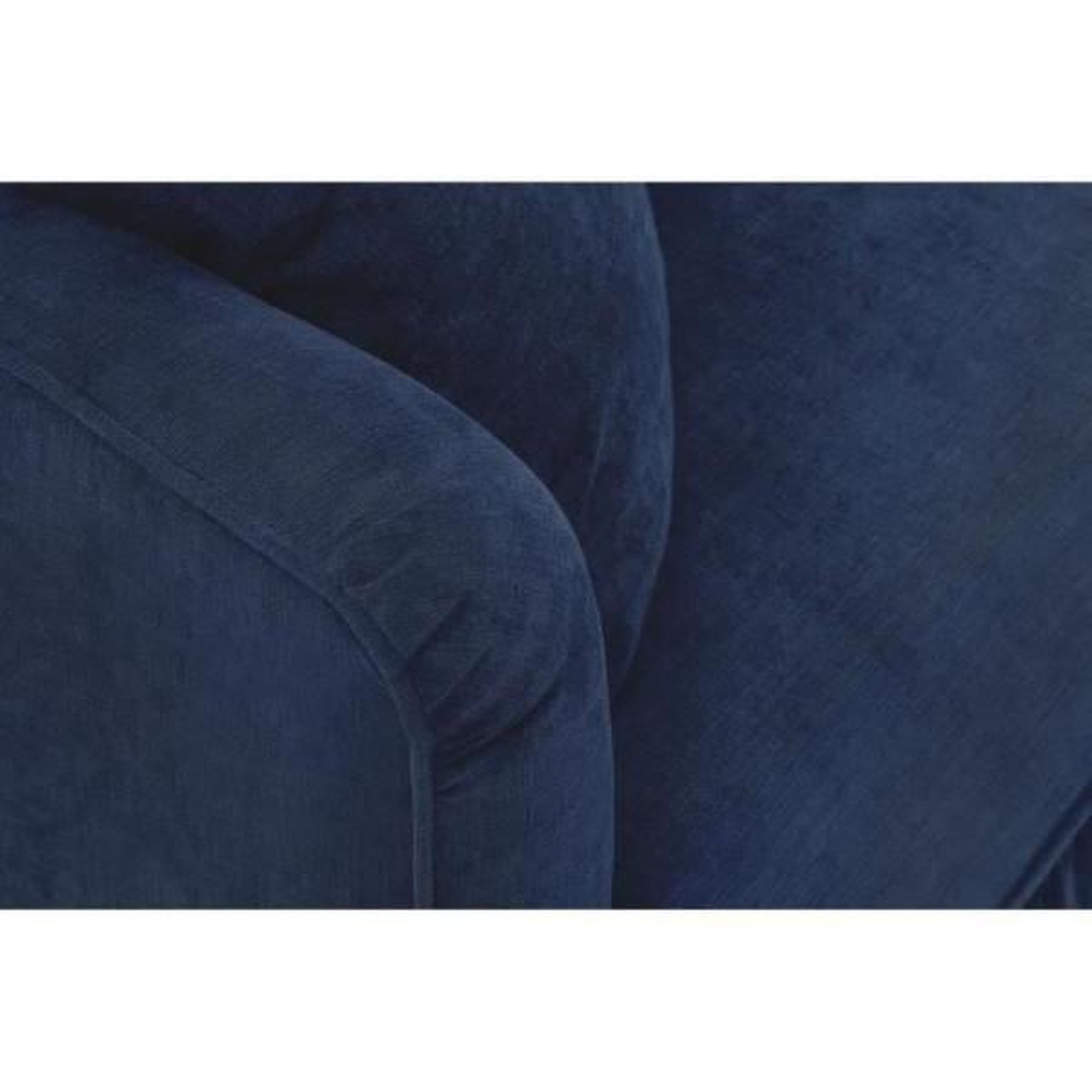Voir la diapositive 4 : MARKET24 Canapé droit fixe 4 places - Tissu bleu - Classique - L 212 x P 93 cm - CONSTANCE