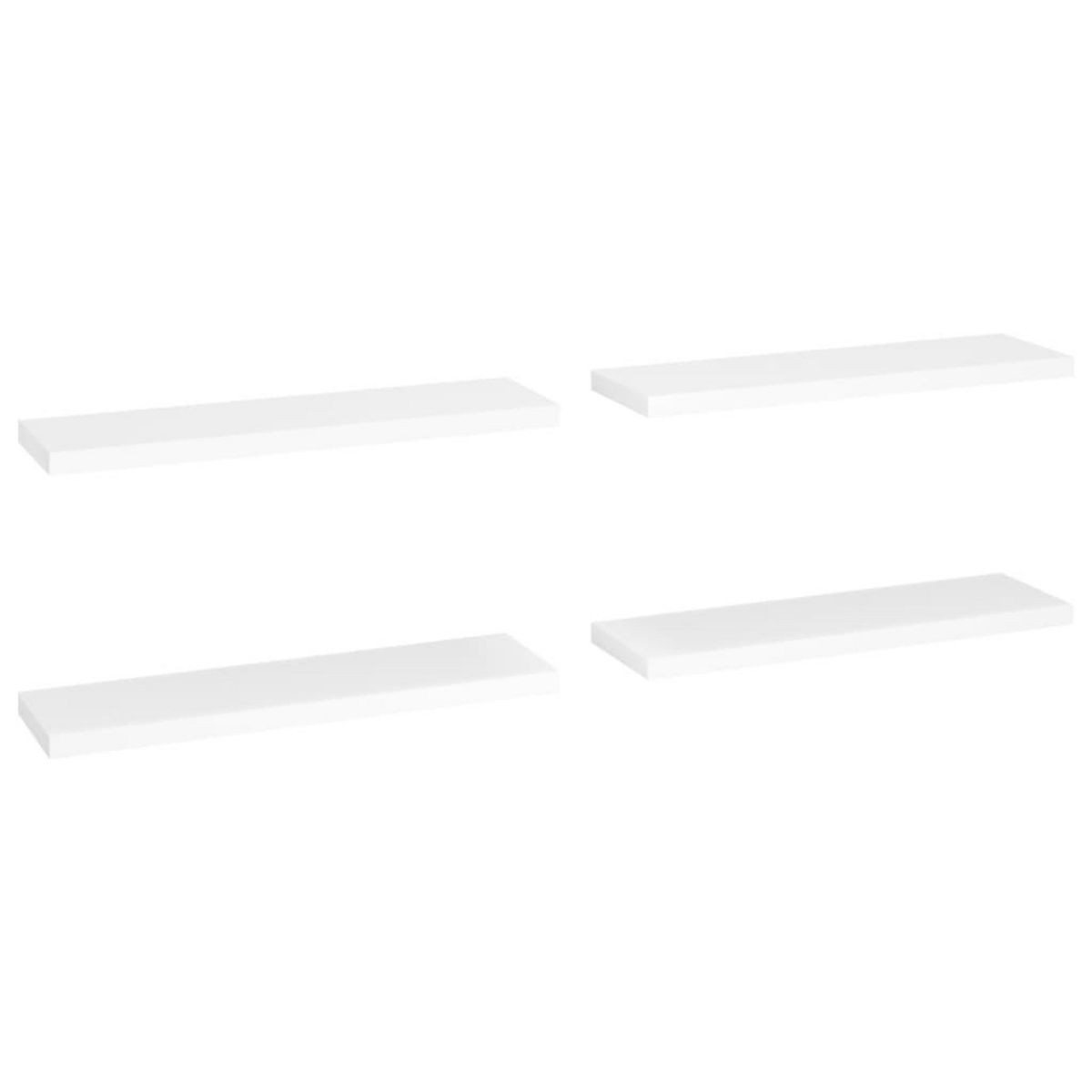 VIDAXL Etageres murales flottantes 4 pcs blanc 90x23,5x3,8 cm MDF