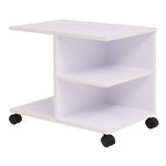 VIDAXL Etagere a roulettes 50x35x42 cm Blanc
