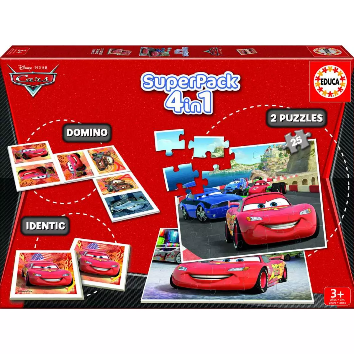 EDUCA SuperPack 4 jeux en 1 - Disney Cars