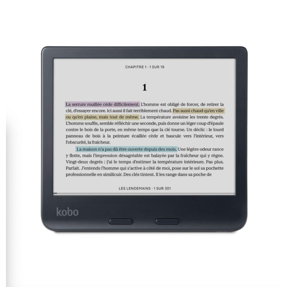 kobo Liseuse eBook Pack Libra Colour + Stylus 2 noir