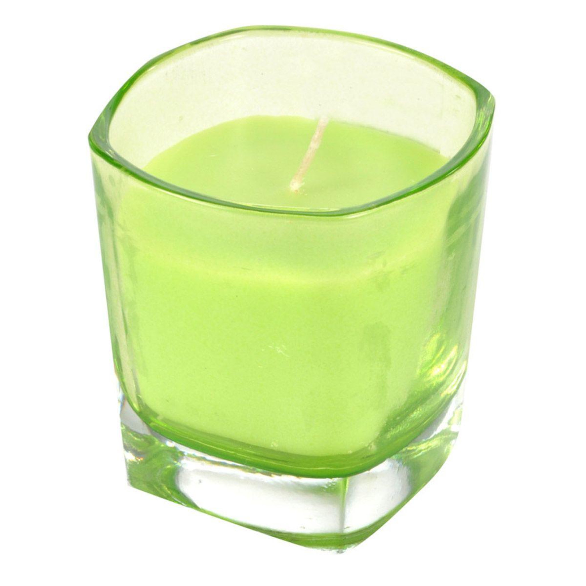 Voir la diapositive 1 : HOMEA Bougie parfumée en verre  essentiel  7cm pomme