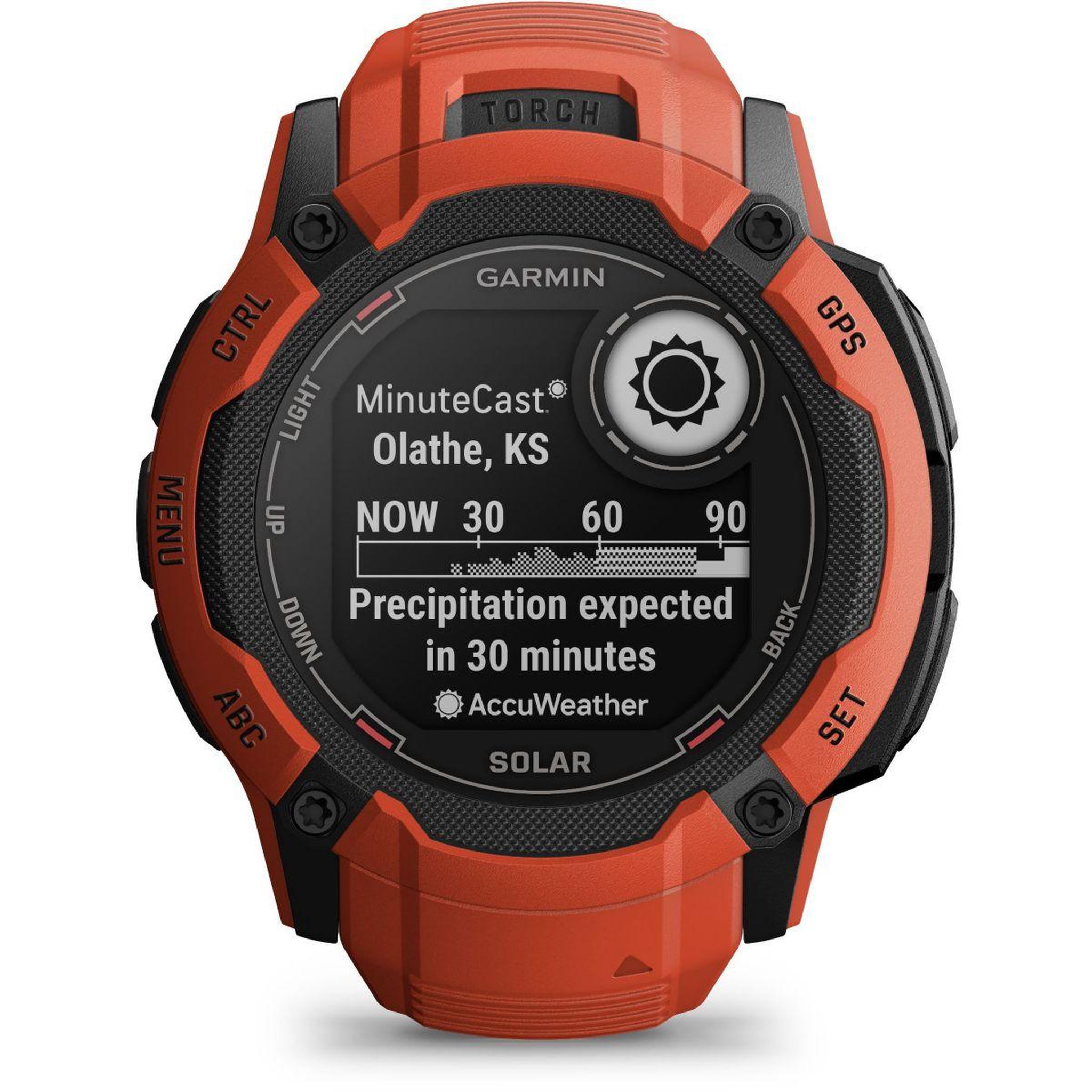 Voir la diapositive 2 : GARMIN Montre sport Instinct 2X Solar Flame red