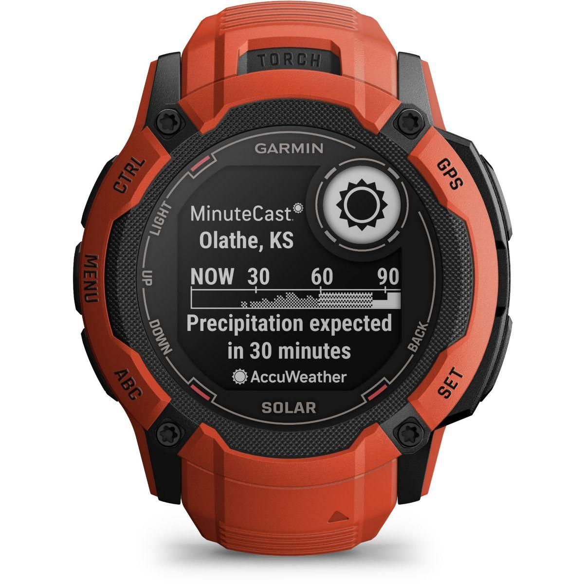GARMIN Montre sport Instinct 2X Solar Flame red