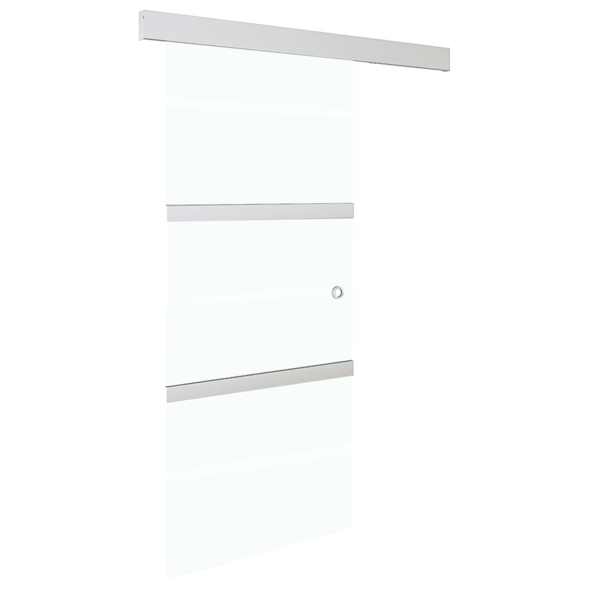 Voir la diapositive 2 : VIDAXL Porte coulissante a butees Verre ESG et aluminium 76x205 cm
