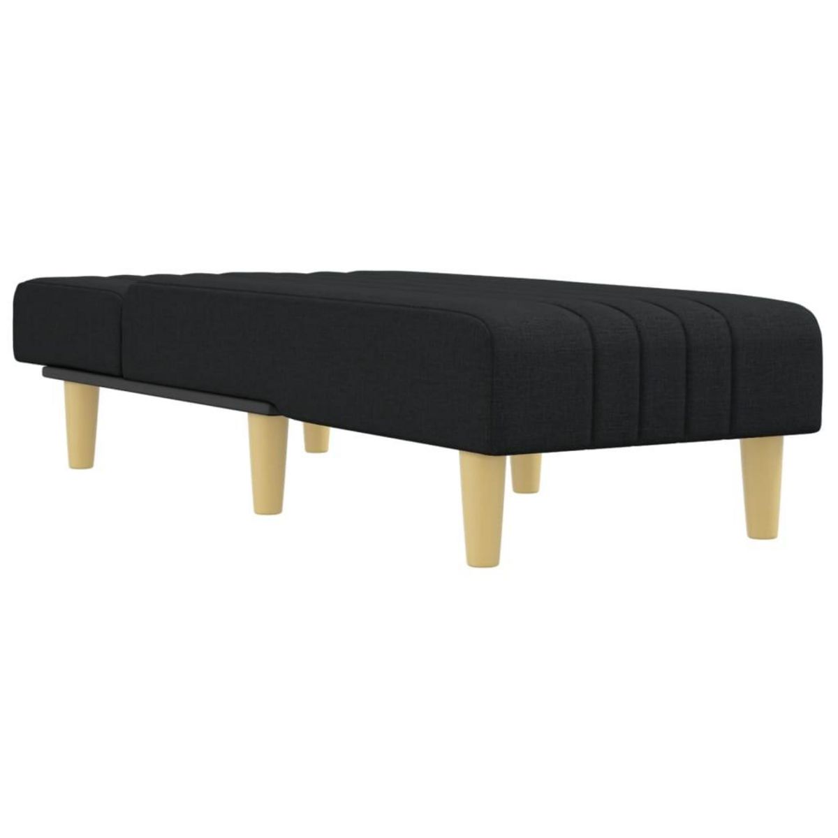 VIDAXL Chaise longue noir tissu