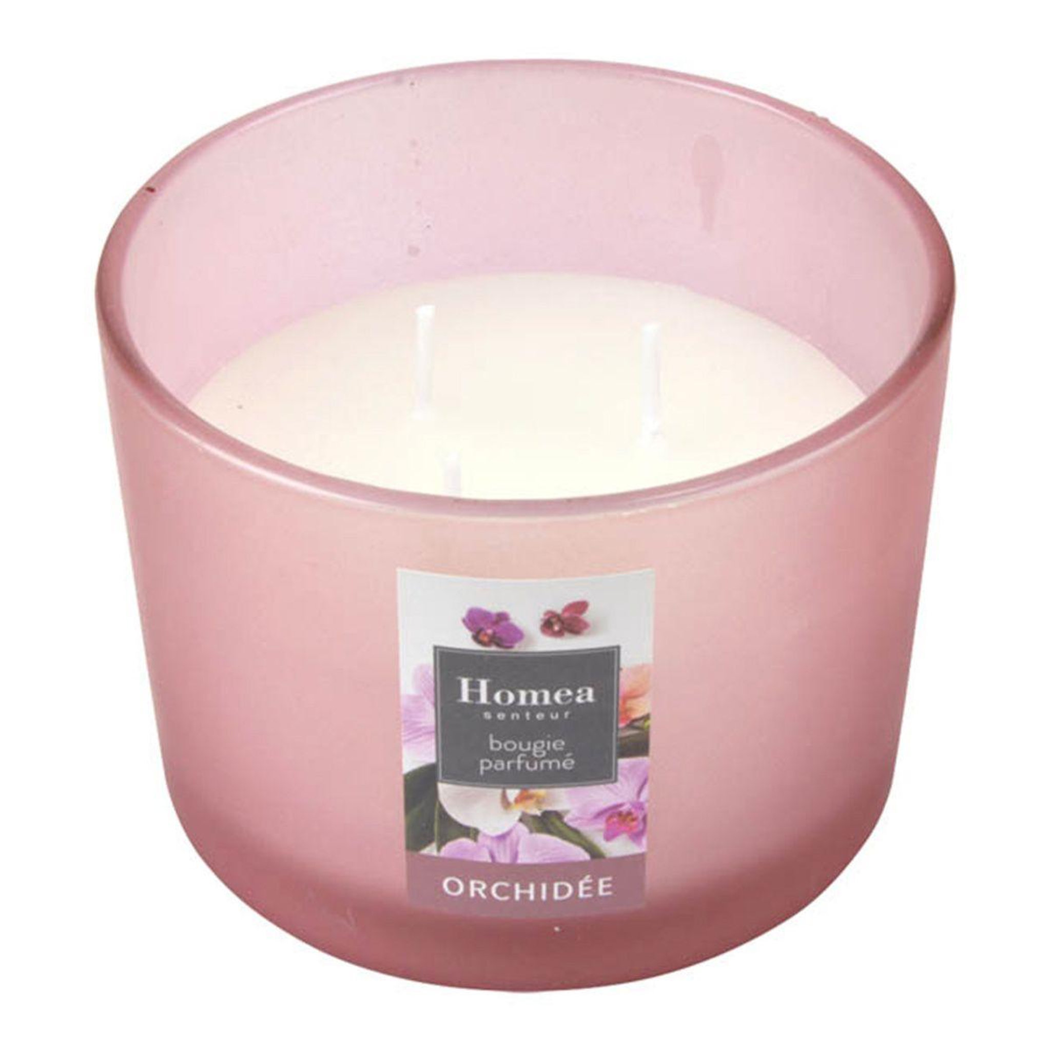 HOMEA Bougie Verrine Parfumée  Essentiel II  11cm Orchidée