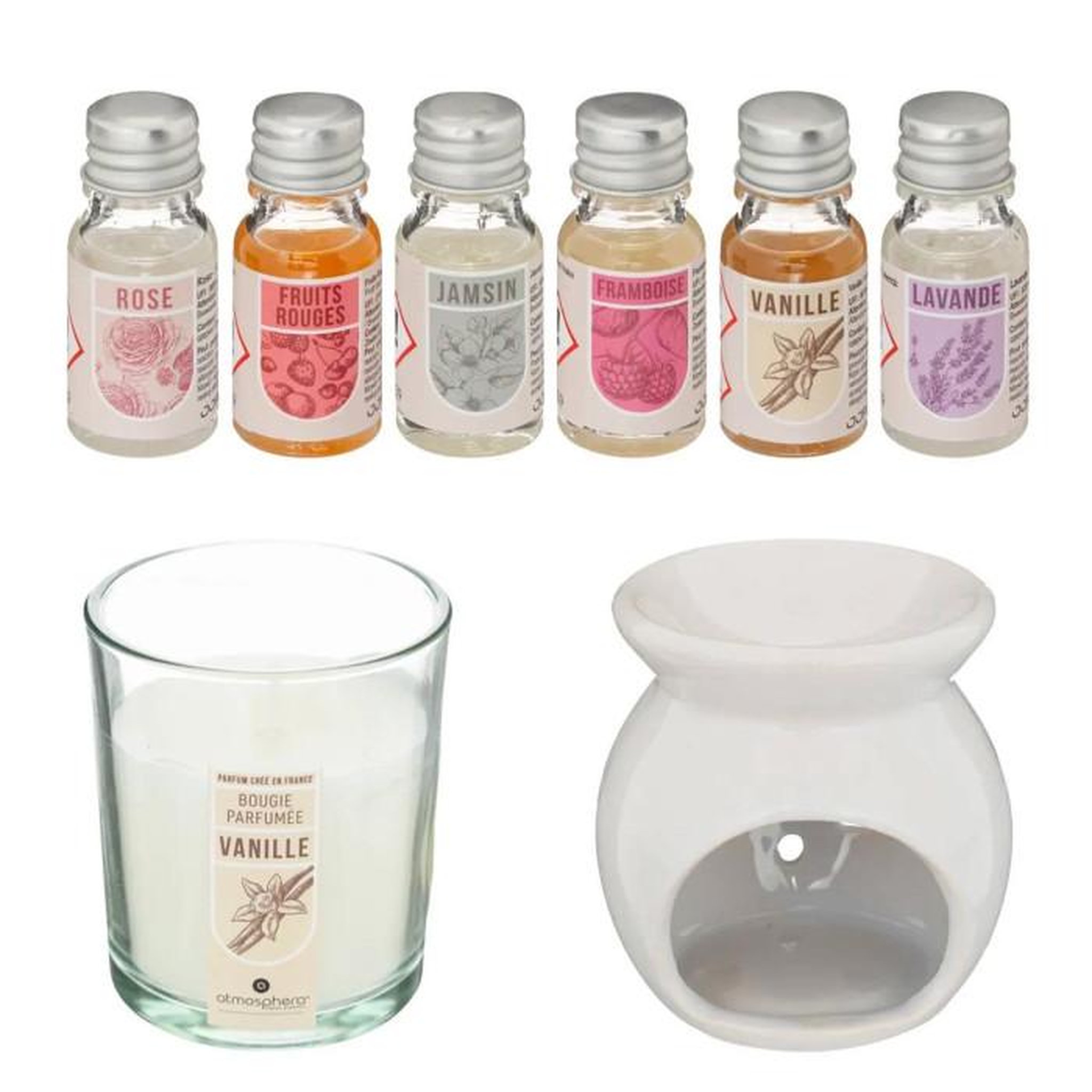 Voir la diapositive 2 : COMPTOIR DE LA BOUGIE Coffret Senteur 8 Pièces  Bien-être  23cm Vanille