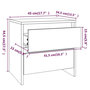 Voir la diapositive 6 : VIDAXL Table de chevet chene sonoma 45x34,5x44,5 cm bois d'ingenierie