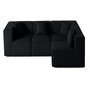 Voir la diapositive 1 : LISA DESIGN Arty - canapé modulable d'angle droit 4 places - en velours côtelé