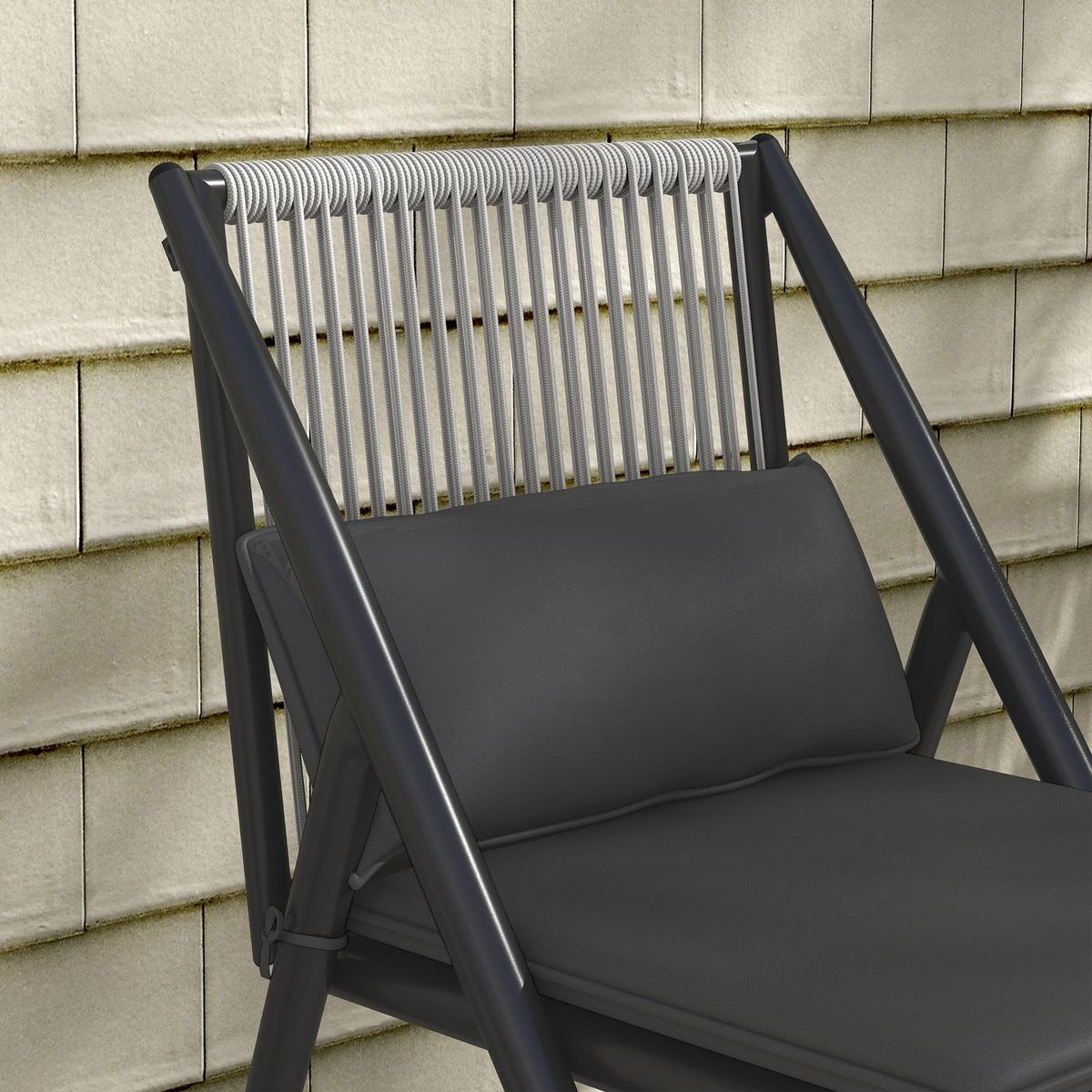 OUTSUNNY Ensemble bistro de jardin design Acapulco 2 places 3 pièces avec coussins