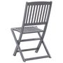 Voir la diapositive 5 : VIDAXL Chaises pliables d'exterieur lot de 6 Bois d'acacia solide