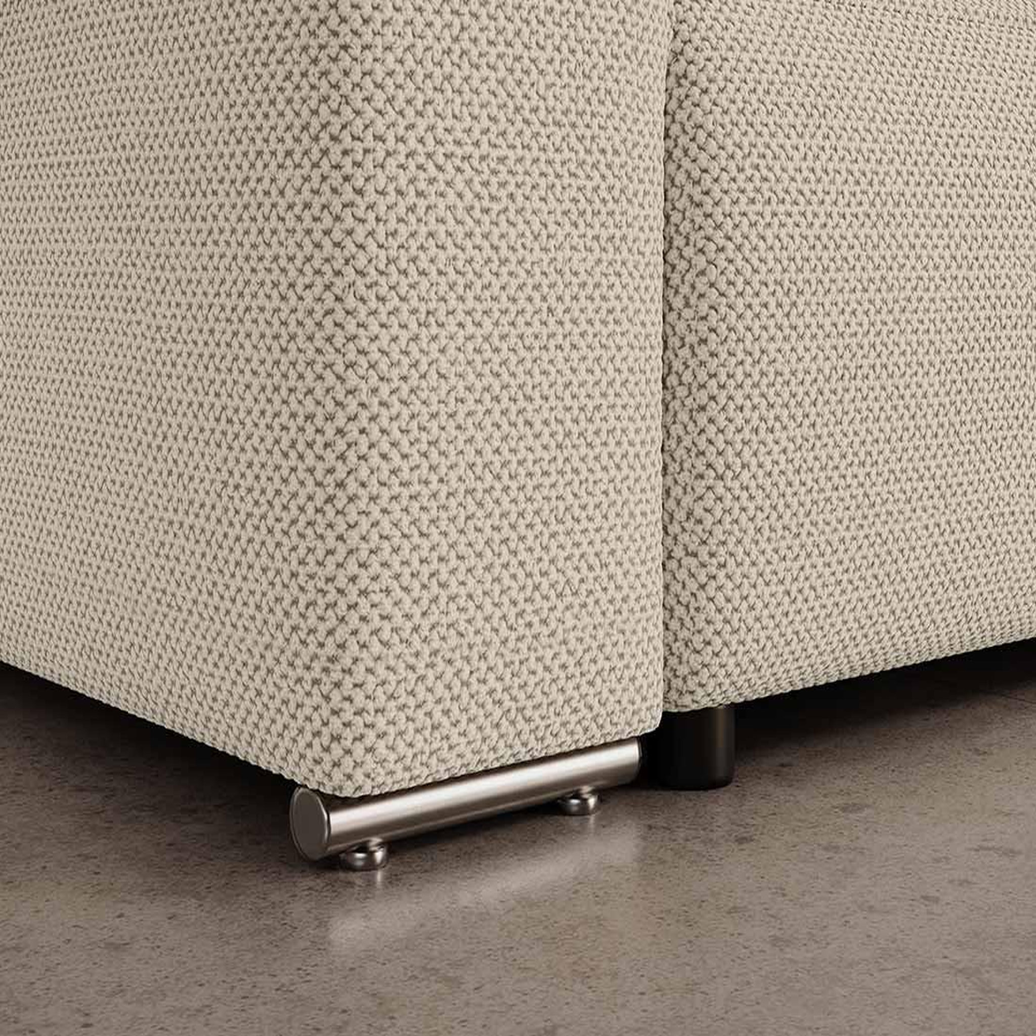 Voir la diapositive 6 : BEST MOBILIER Gabriel - canapé panoramique en u 7 places convertible avec coffre en tissu texturé