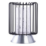 Paris Prix Bougeoir Rond Déco  Malibu  31cm Noir & Argent