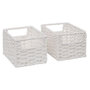 Voir la diapositive 2 :  Lot de 4 Paniers de Rangement  Costa  32cm Blanc