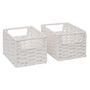 Voir la diapositive 2 :  Lot de 4 Paniers de Rangement  Costa  32cm Blanc