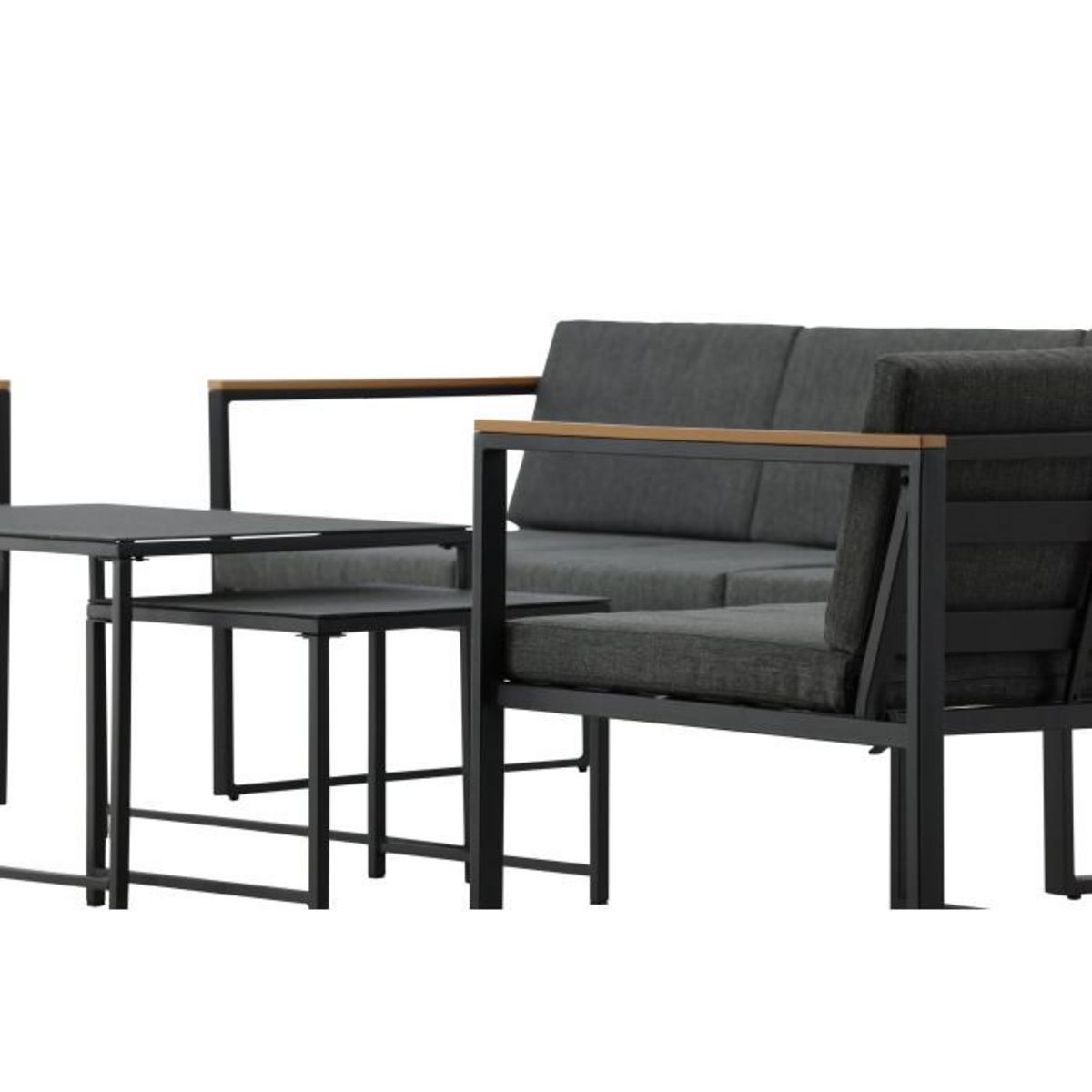 Paris Prix Salon de Jardin 5 Places  Dakar  188cm Gris