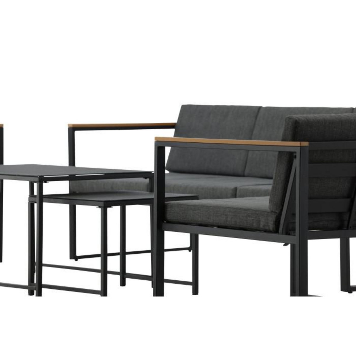 Paris Prix Salon de Jardin 5 Places  Dakar  188cm Gris