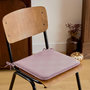 Voir la diapositive 4 : ATMOSPHERA Galette de Chaise Uni  Lilou  38x38cm Parme