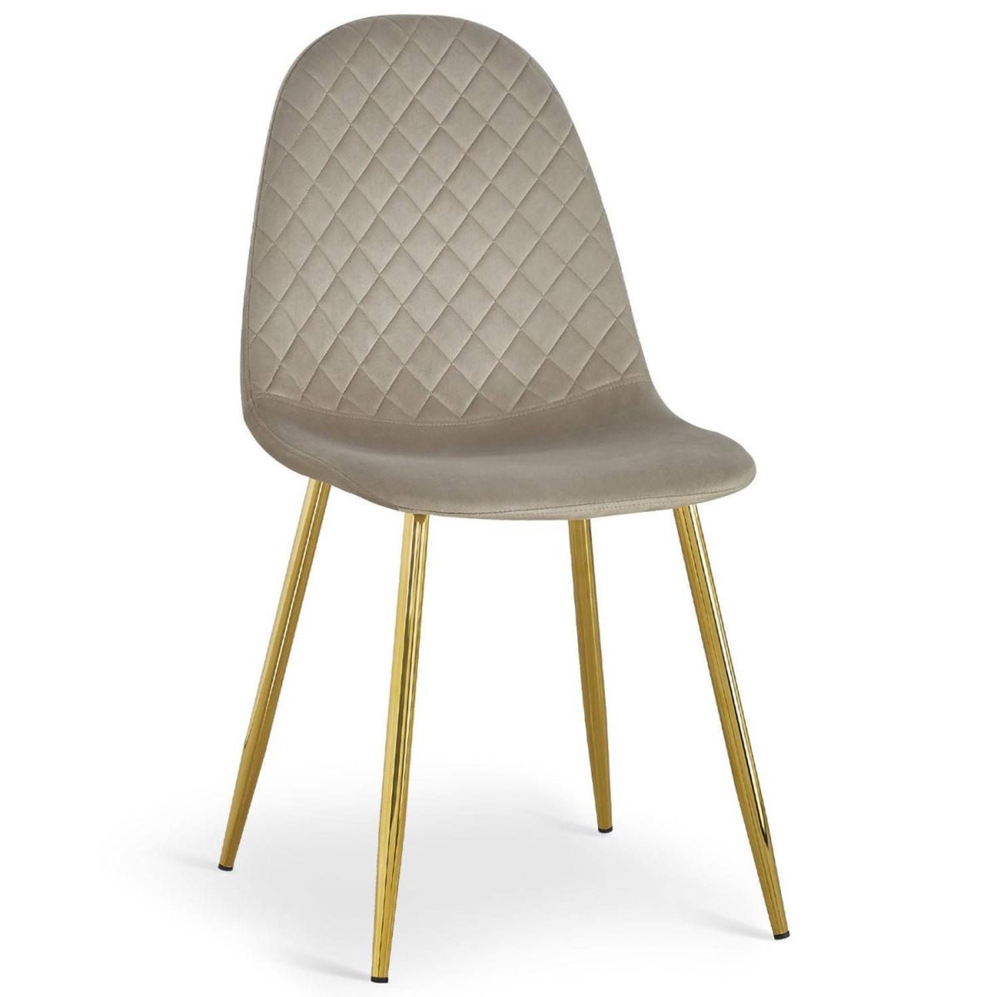 Voir la diapositive 3 : Paris Prix Lot de 8 chaises en velours  waynor  88cm taupe