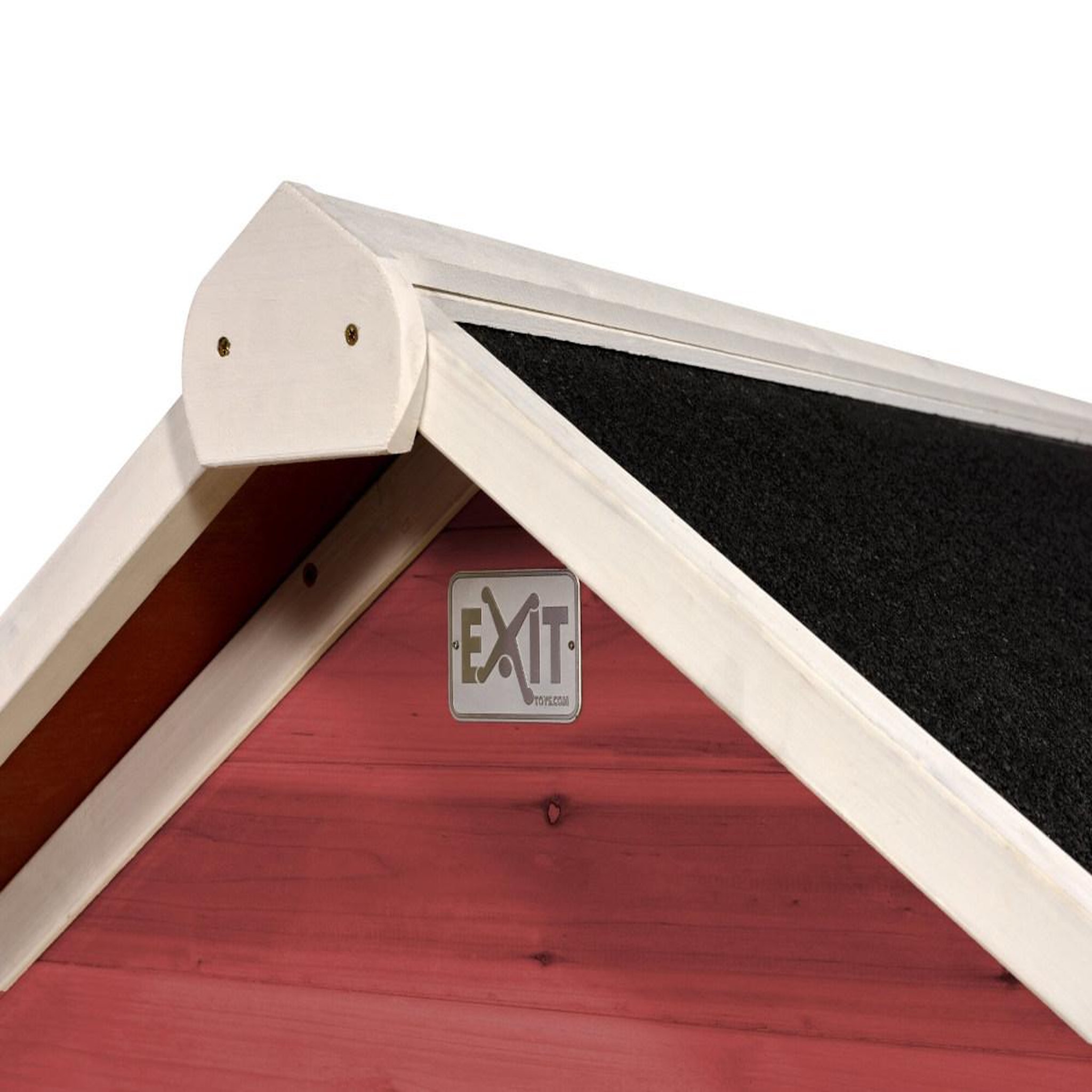 Voir la diapositive 3 : EXIT TOYS Maisonnette en bois pour enfants loft 100 rouge - exit toys