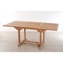 MACABANE HARRIS - Table de jardin 4/6 personnes - rectangulaire extensible 120/180 x 90 cm en bois Teck