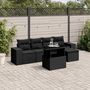 Voir la diapositive 1 : VIDAXL Salon de jardin 6 pcs avec coussins noir resine tressee