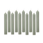 COMPTOIR DE LA BOUGIE Lot de 10 Bougies Bâton  Hugo  16cm Vert Eucalyptus