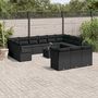 Voir la diapositive 1 : VIDAXL Salon de jardin avec coussins 14 pcs noir resine tressee