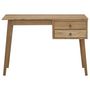 Voir la diapositive 2 : VIDAXL Bureau avec 2 tiroirs 110x52x75 cm Bois de teck solide