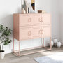 Voir la diapositive 3 : VIDAXL Buffet rose 100,5x39x107 cm acier