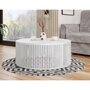 Voir la diapositive 6 : BEST MOBILIER Sally - table basse ronde - blanc - 75 cm