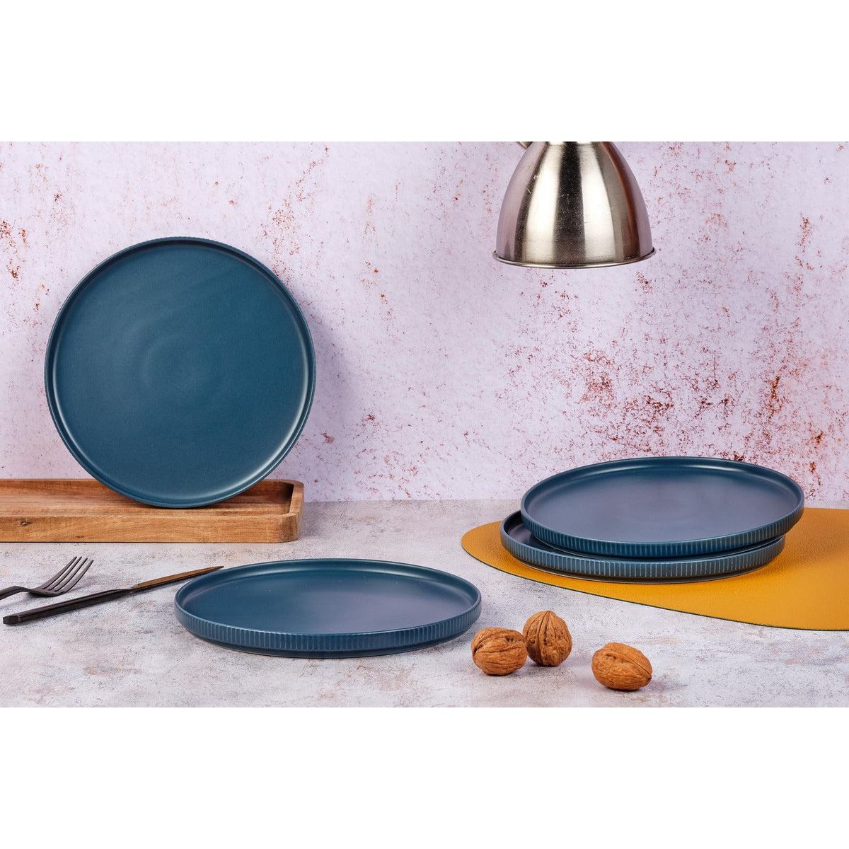 BJORN Assiette SCANDI Ø21,5cm - 4 pièces - Marine