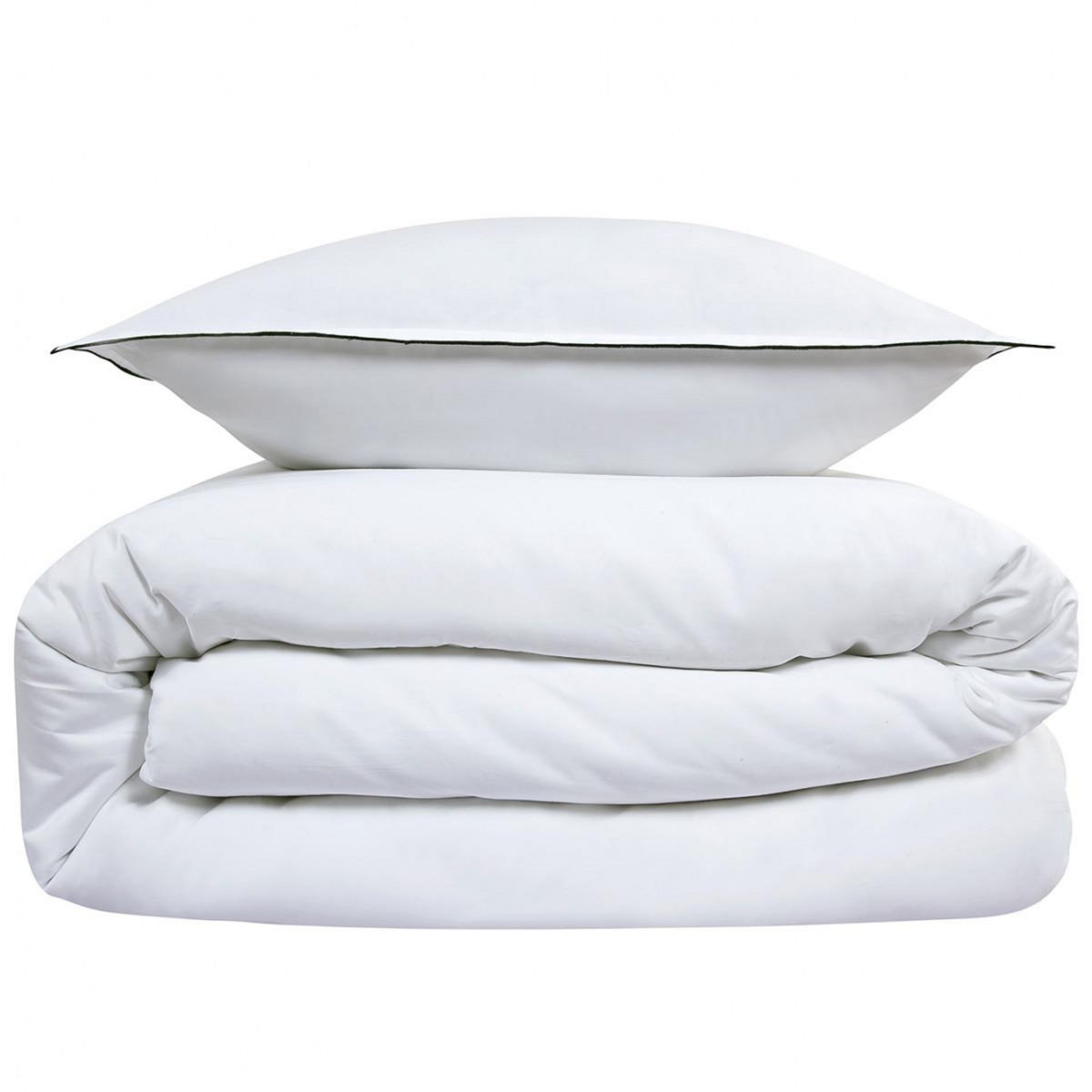 FUTURE HOME Parure de lit 2 personnes en satin de coton unie