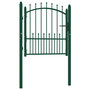 Voir la diapositive 2 : VIDAXL Portail de cloture avec pointes Acier 100x100 cm Vert