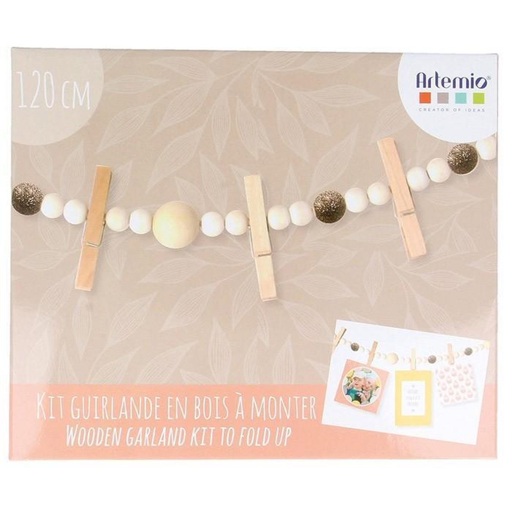 Voir la diapositive 2 : Artemio Coffret diy décorations de noël - guirlande en bois souvenirs