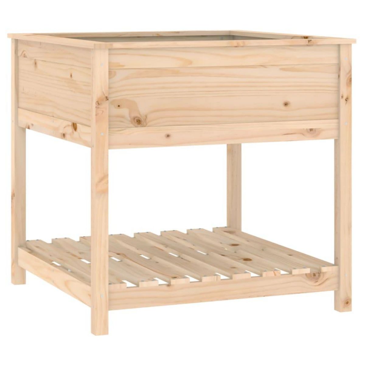 VIDAXL Jardiniere avec etagere 82,5x82,5x81 cm Bois massif de pin