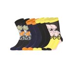 FREEGUN Lot de 4 paires de chaussettes Dragon Ball Z Garçon. Coloris disponibles : Noir