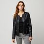 Voir la diapositive 1 : INEXTENSO Veste en cuir noir femme