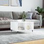 Voir la diapositive 1 : VIDAXL Table basse Blanc brillant 60x50x36,5 cm Bois d'ingenierie
