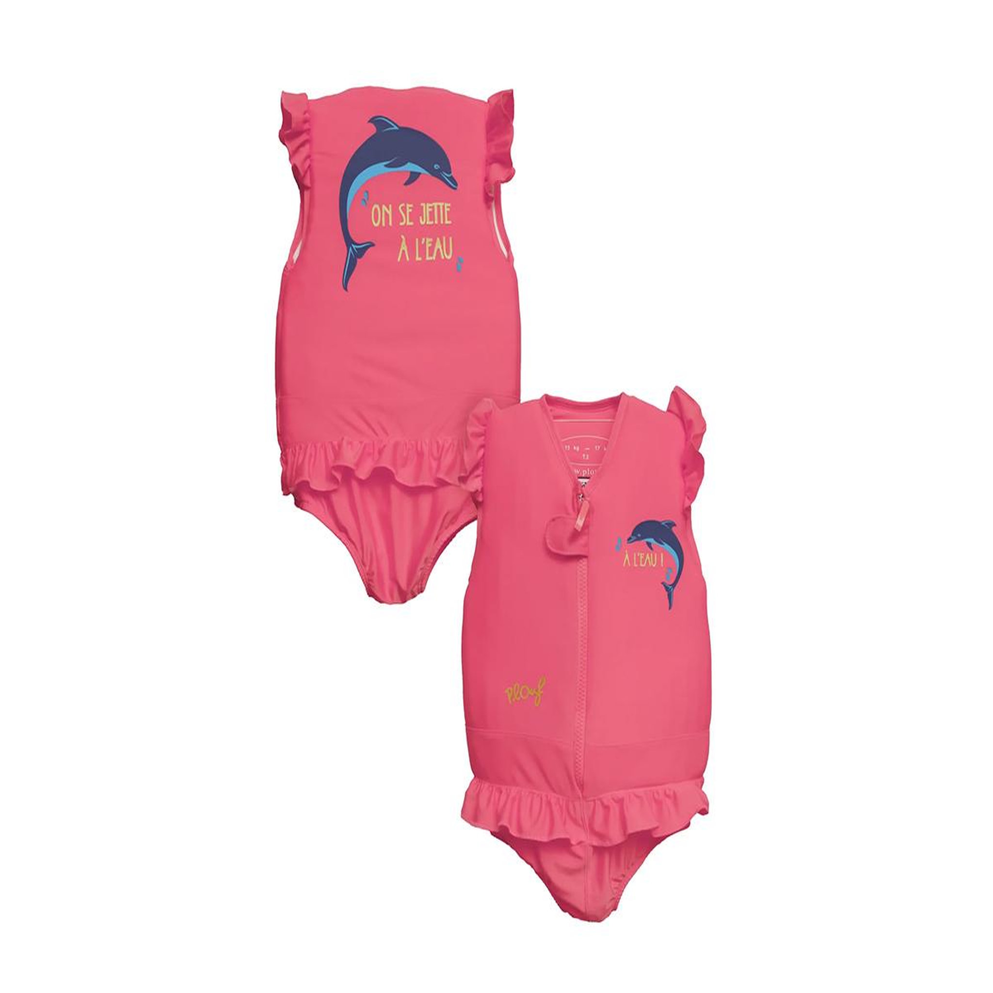 Voir la diapositive 2 : PLOUF Maillot de bain flottant fille dauphin taille 2 - plouf