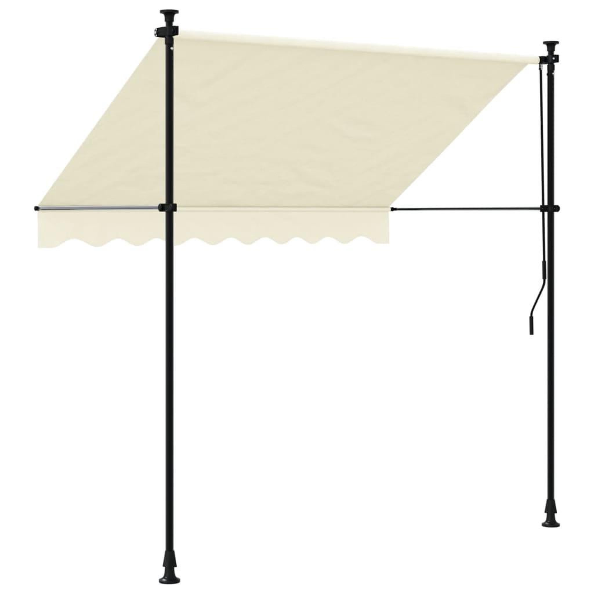 Voir la diapositive 5 : VIDAXL Auvent retractable creme 200x150 m tissu et acier