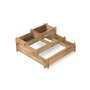 Voir la diapositive 2 : Carré Potager en escalier - 6 compartiments - Bois naturel - 93x93x36cm