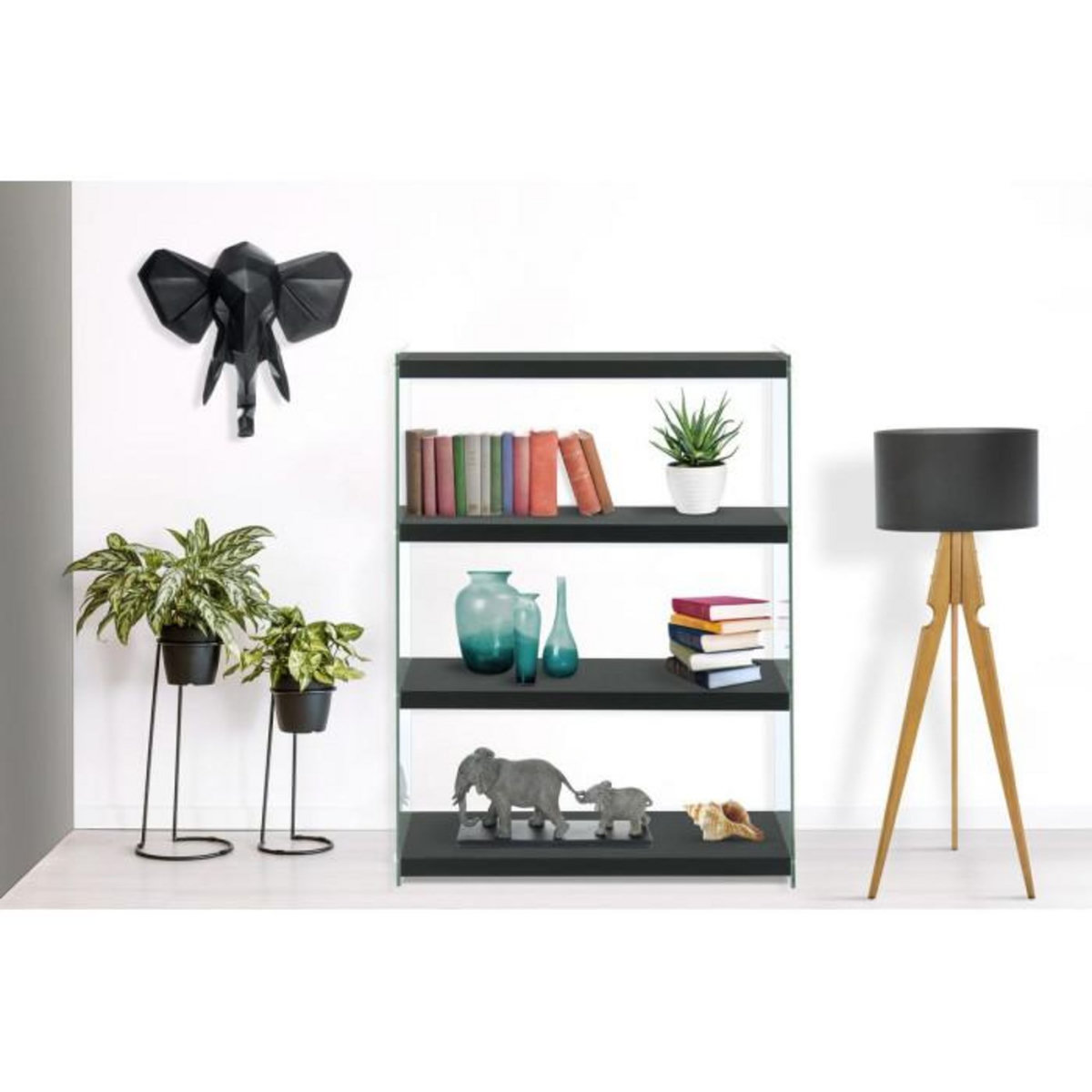 Paris Prix Étagère 4 Niveaux  Elementary  113cm Noir