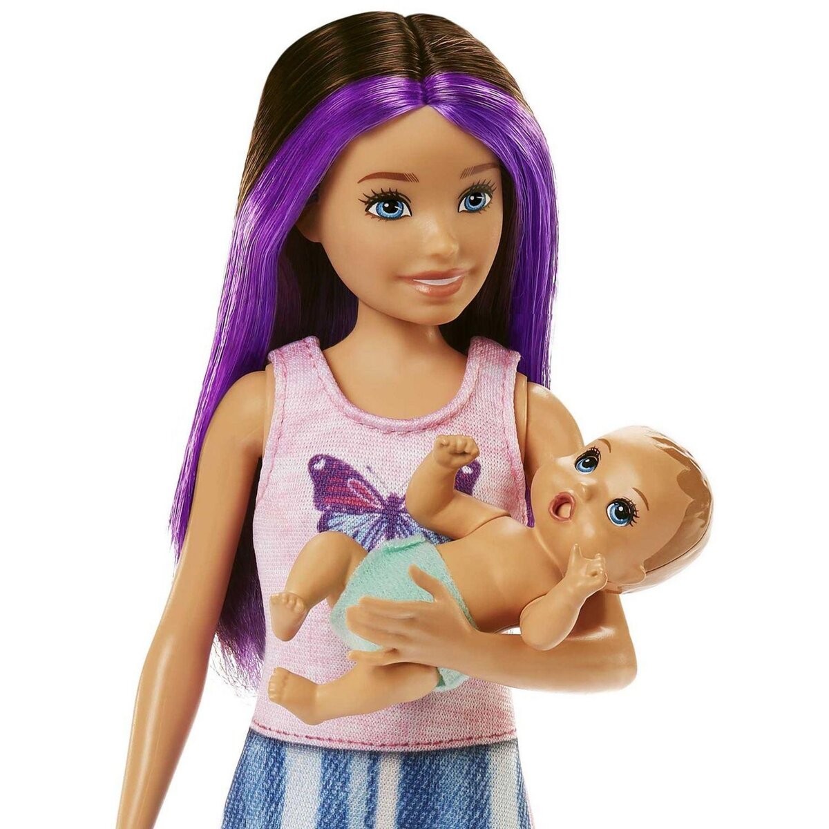BARBIE Coffret Poupée Skipper Bébé au lit 