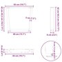 Voir la diapositive 6 : VIDAXL Pieds de table a manger forme V 2 pcs noir 50x(42-43,3)cm acier