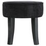 Voir la diapositive 2 :  Tabouret en Velours  Adriel  35cm Noir