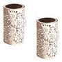 Voir la diapositive 1 : Lumisky 2 lanternes solaires ombre fleur BLOOM Blanc Metal H31cm