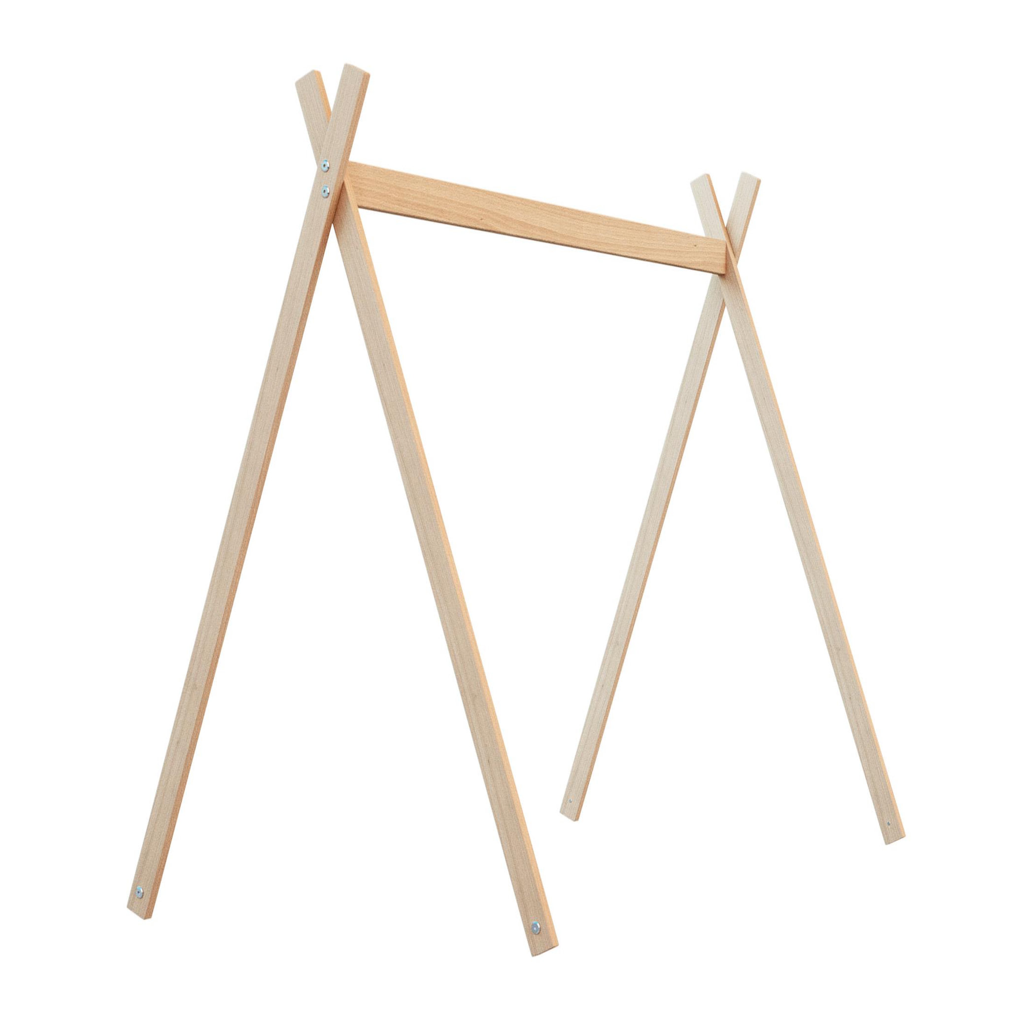 Voir la diapositive 3 : WEBABY Lit bébé en bois 70 x 140 cm avec tipi